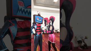 This flat faced mofo istg 🙄 ft. @stumpyr00t  #hazbinhotel #hazbinhotelcosplay #velvette #vox