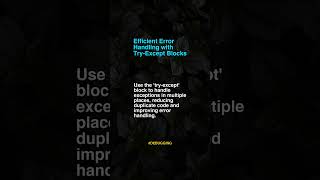 Efficient Error Handling With