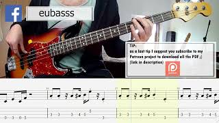 Queen - Another One Bites the Dust BASS COVER + PLAY ALONG TAB + SCORE