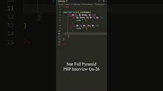 Star Full Pyramid   PHP Partten by PHP Interview Qn   2023