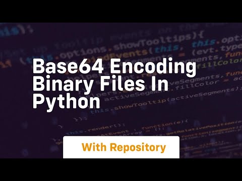 base64 encoding binary files in python