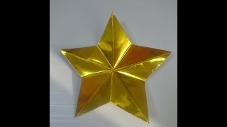 【折り紙の折り方】『ほし』～はさみを使う簡単な星～クリスマスや七夕に&hellip;