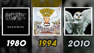 Best Rock Albums Of Each Year (1970-2023) #nirvana #greenday #ledzeppelin #aliceinchains
