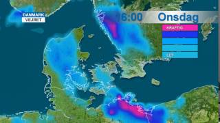 Regn og tordenbyger p&aring; vej: Her kommer der bulder og brag onsdag
