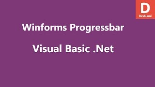 Stream Visual Basic .Net WinForms ProgressBar Control Online