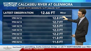Stream Jake's First Alert Forecast: Rivers Begin Falling, Rain Chances Pick Up This Weekend Online