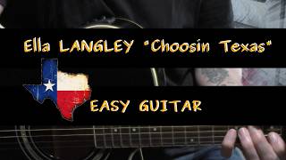 Ella Langley - Choosin' Texas : Le tutoriel guitare le plus simple (Capo 6)
