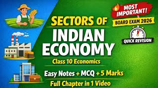 Class 10 Economics Chapter 2 &ndash; Sectors of Indian Economy (Full Revision in 20 Min)