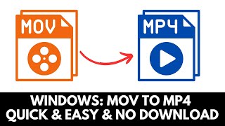 Convert MOV to MP4 on Windows Using Built-In Tools!