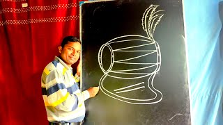 Dhak drawing / How to draw Dhak / Durga pujar dhak / Dhak drawing for beginners