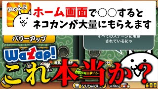 ネコカンが大量にもらえるらしい裏技試してみた【にゃんこ大戦争】