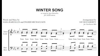 Winter Song, asb Sara Bareilles, SATB a cappella - arr. Jay Dougherty