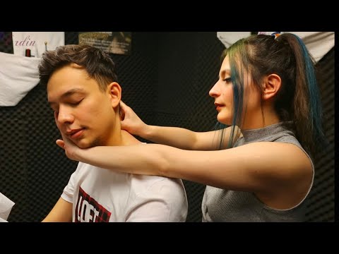 [ASMR] &bull;BACK CRACKING & MASSAGE &bull;HEAD STRETCH WITH NARRATION 🎬(SUBTITLED)