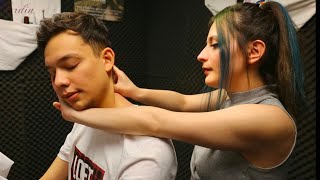[ASMR] &bull;BACK CRACKING & MASSAGE &bull;HEAD STRETCH WITH NARRATION 🎬(SUBTITLED)