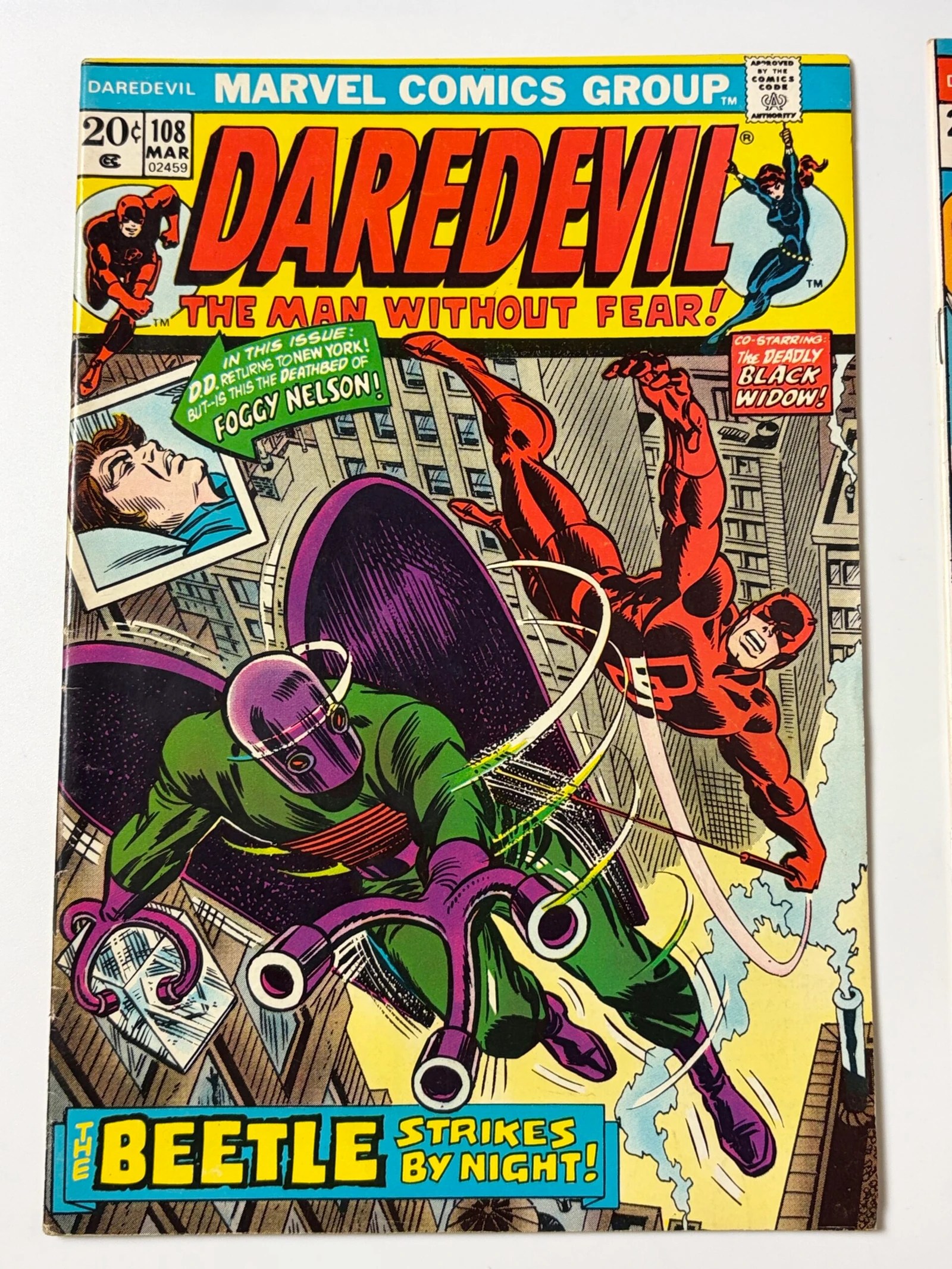 Daredevil #108 (1973) 1st app. Candace Nelson, 1st app. Black Spectre