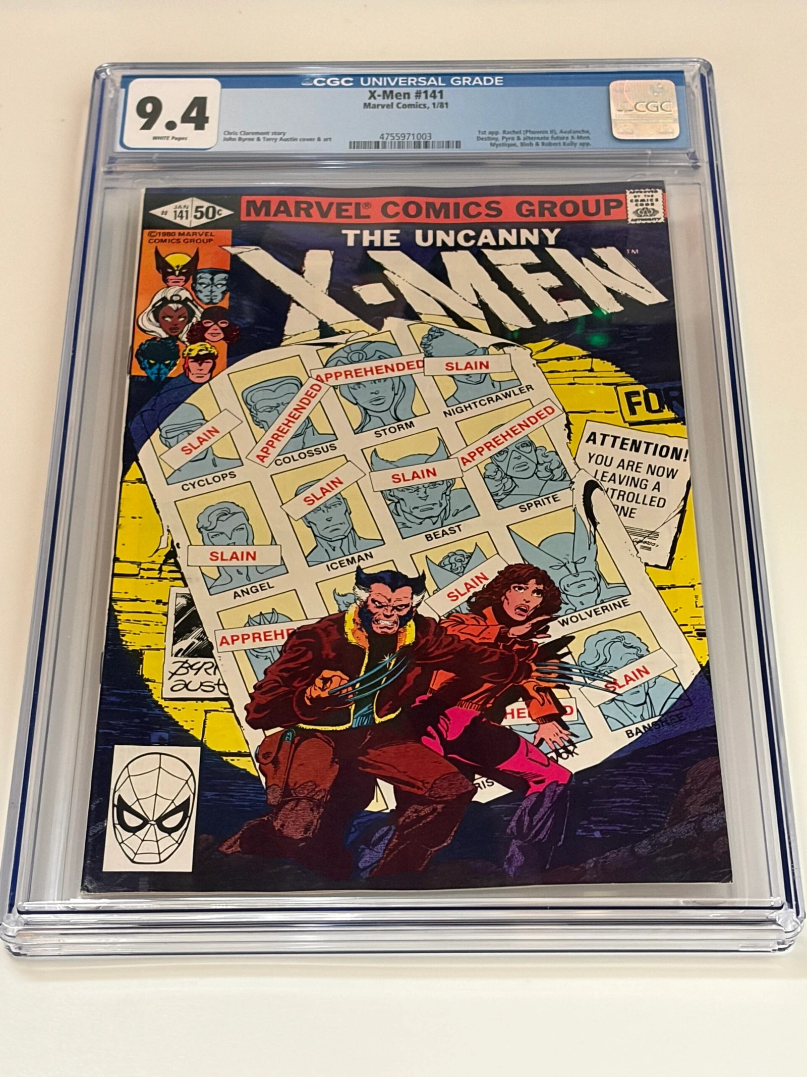 Uncanny X-Men #141 (1981) Start of the 'Days of Future Past' Storyline, 1st app. Rachel Summers, 1st app. Destiny, 1st app. Avalanche, 1st app. Pyro (White Pages)