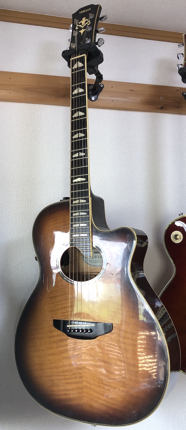 美品　超希少　高級エレガットギター　YAMAHA CWE-18 虎目トップ 美品 超希少 高級エレガットギター YAMAHA CWE-18 虎目トップ