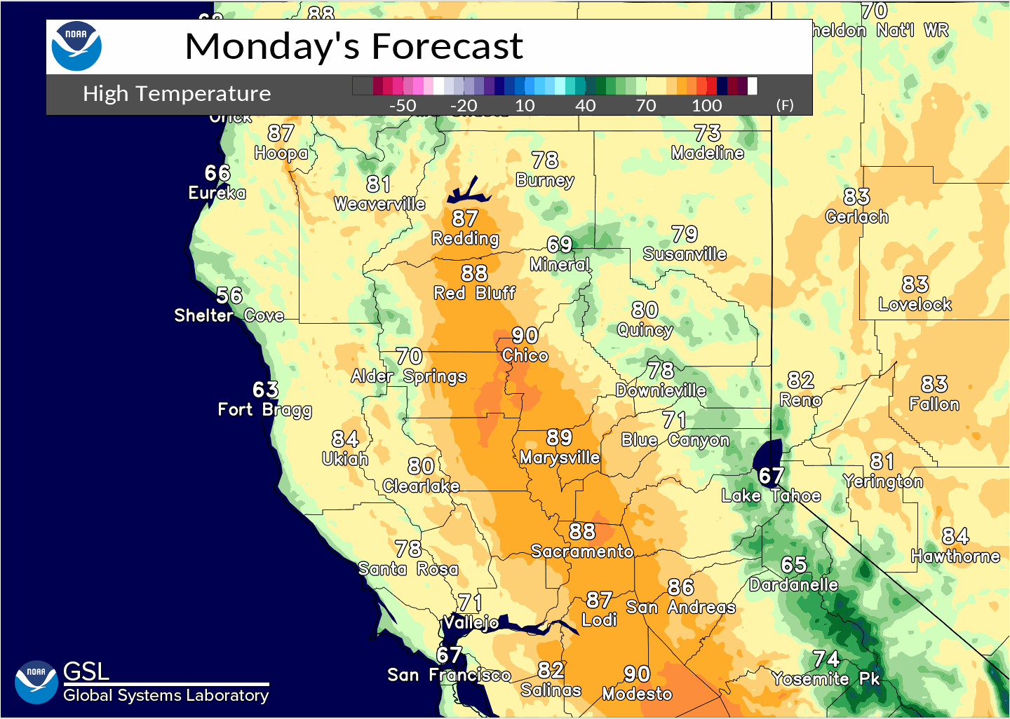 Above normal temperatures with areas of moderate heat risk this week