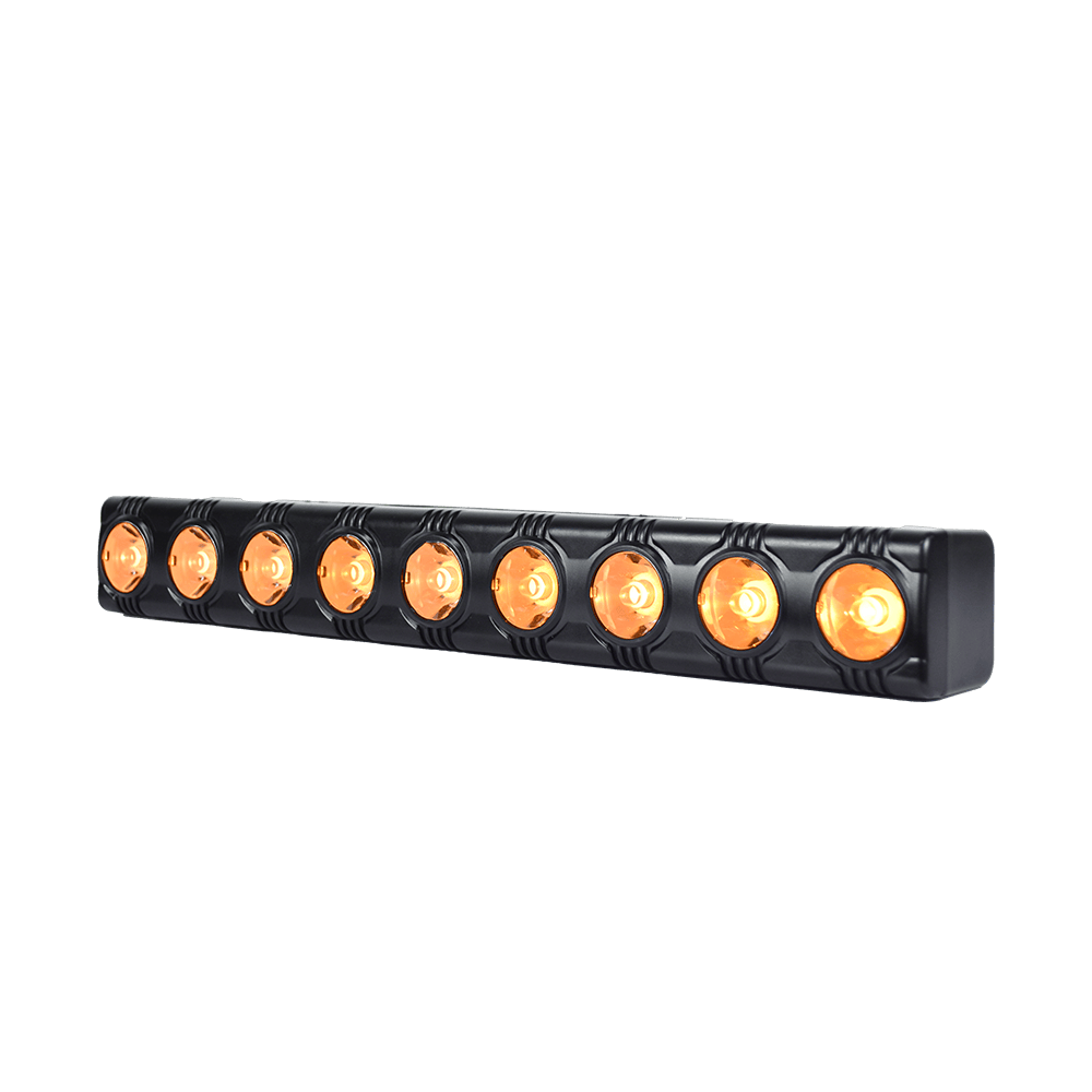 9x12W LED Amber COB Gold Beam Wash Effect Bar Light Remote Control Stage Ligthing Strobe Horse Racing Party Dj Disco Bar DMX
