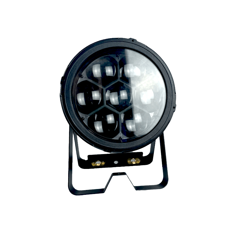 Versatile IP65 Waterproof PAR Light with 7 x 40W RGBW LEDs, 3°~60° Zoom Angle, DMX Control, Ideal for Outdoor and Stage Performances