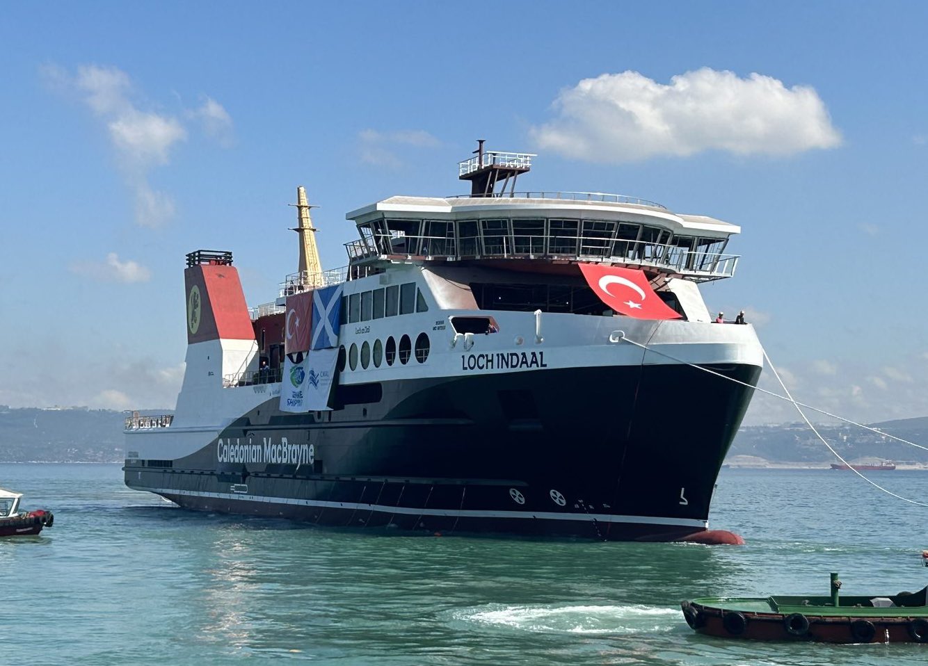 İskoçya için Türkiye’de inşa edilen ikinci feribot, resmi olarak denize indirildi.