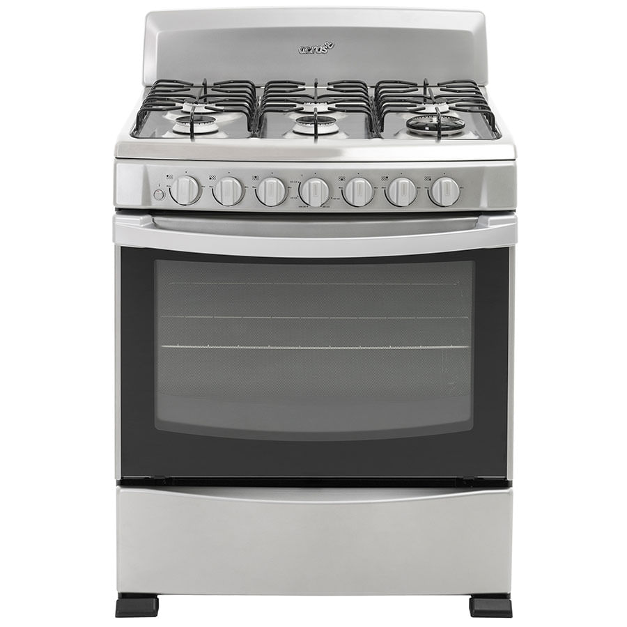 Estufa Acros 6 Quemadores AF5434D 30 Pulgadas Gris/ Encendido Manual