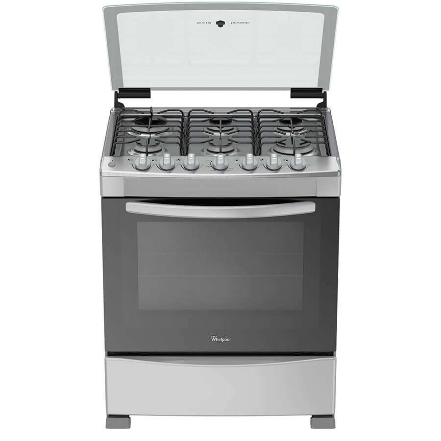Estufa  Whirlpool  6 quemadores Gris  WF7419D