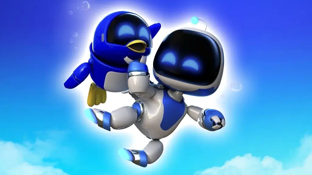Astro Bot and his bird companion.