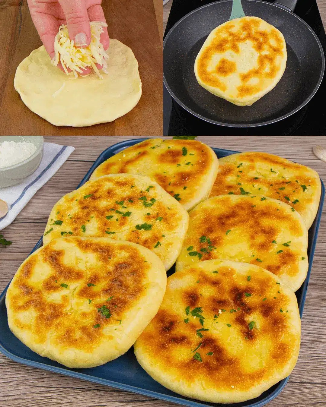 Mit Käse gefülltes Naan-Brot: das köstliche Rezept, das Sie lieben ...