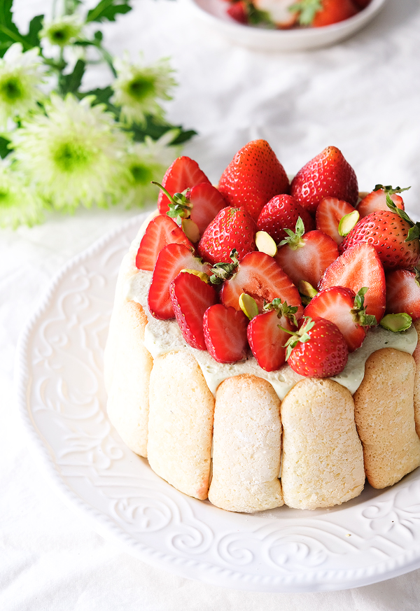 Strawberry Pistachio Charlotte