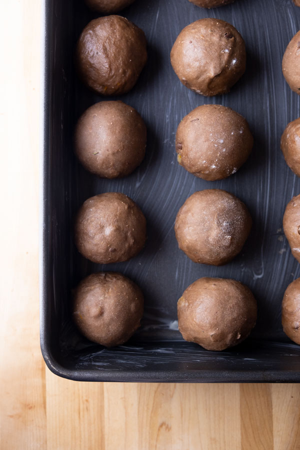 Chocolate Orange Hot Cross Buns