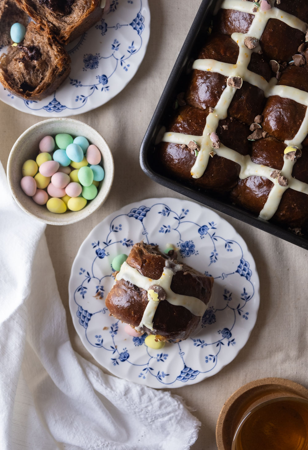 Chocolate Orange Hot Cross Buns