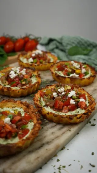 Easy Mini Crushed Potato Tarts