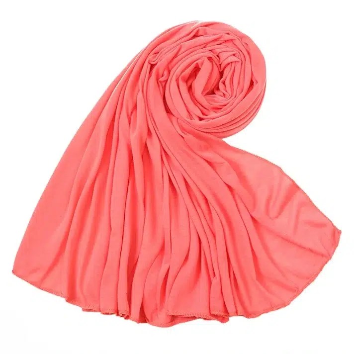 Soft Cotton Jersey Hijab Scarf in Congo Pink