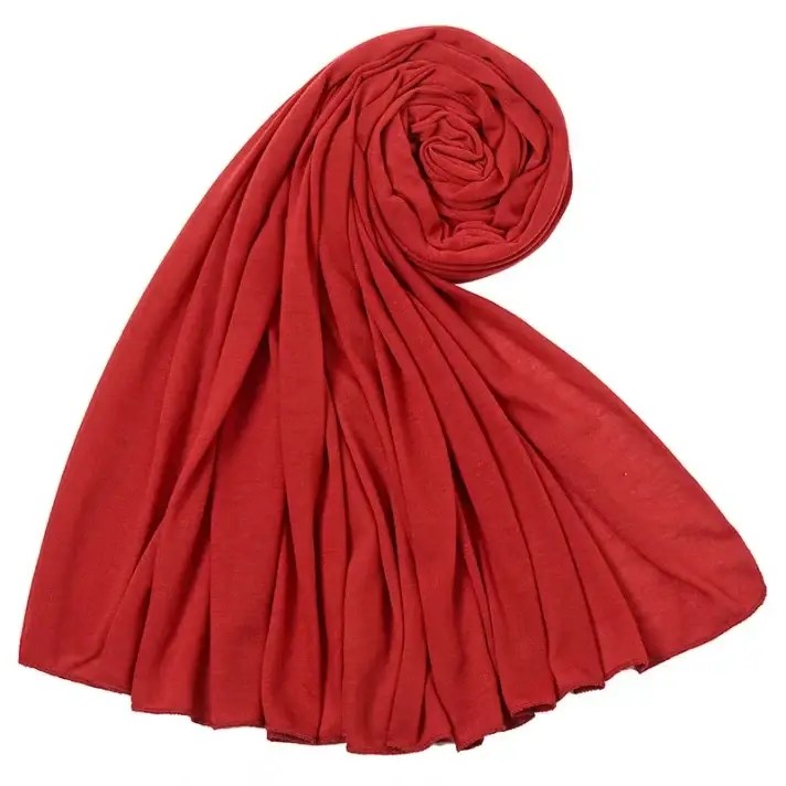 Soft Cotton Jersey Hijab Scarf Firebrick