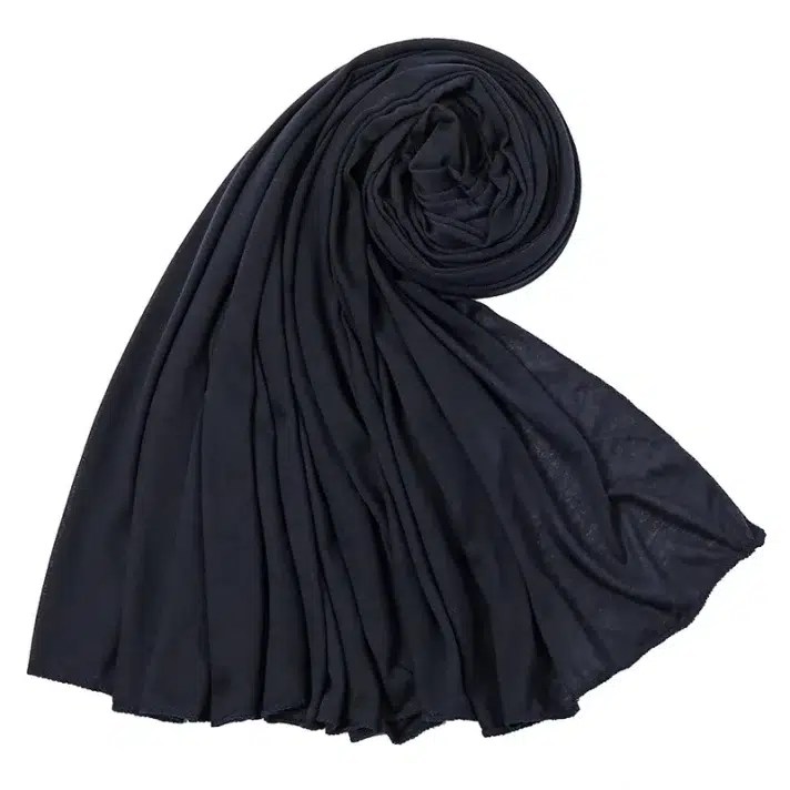 Soft Cotton Jersey Hijab Scarf in Dark Gunmetal