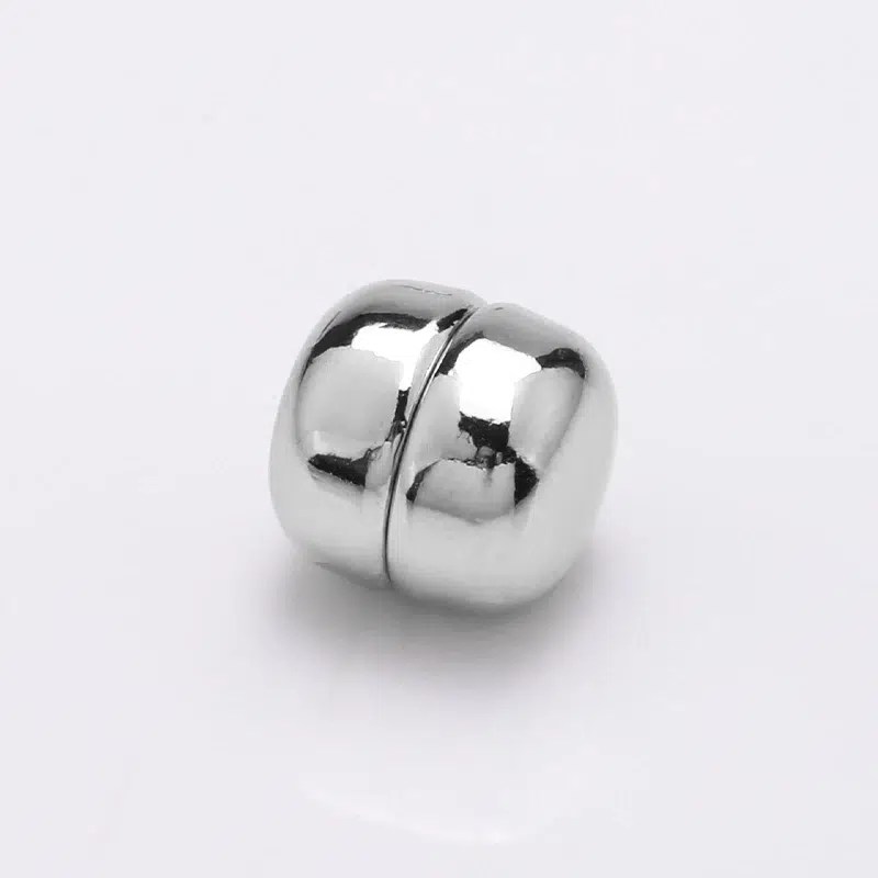 Bright silver magnetic scarf pin for hijab, fabric-friendly and secure accessory