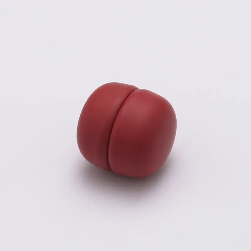 Red magnetic scarf pin for hijab, bold and fabric-safe fastening accessory