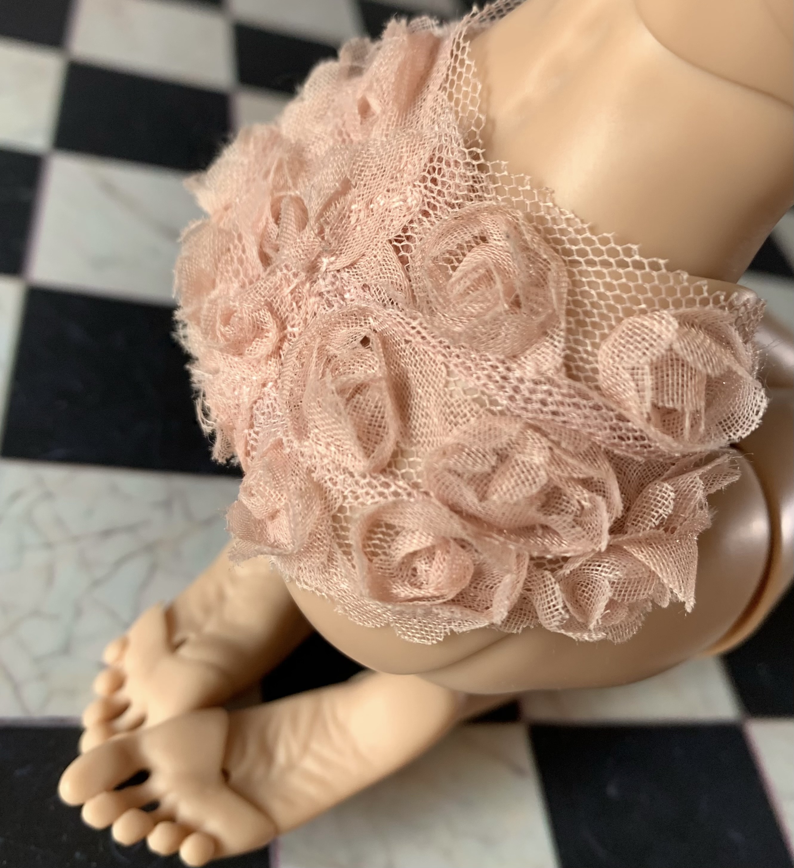 Playful Dusty Pink Lace Panties