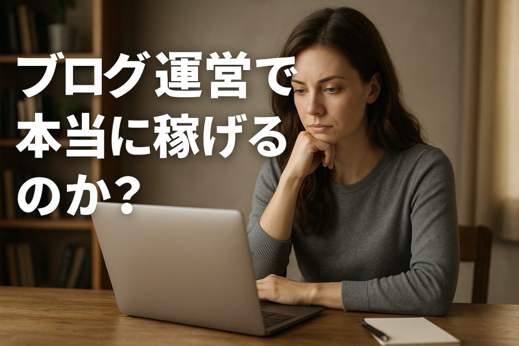 ChatGPT Image 2025年9月20日 09_19_52 - AI関連のブログ ブログ運営で稼ぐイメージを表す横長アイキャッチ画像|ノートパソコンとコーヒーが置かれた明るい自宅ワークスペースで、画面には収益グラフと記事管理画面が映り、副業としてのブログ収益化をリアルに表現している