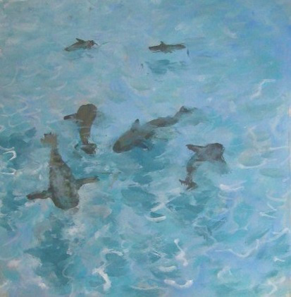 Sharks Mural - Highbourne Cay Resort
