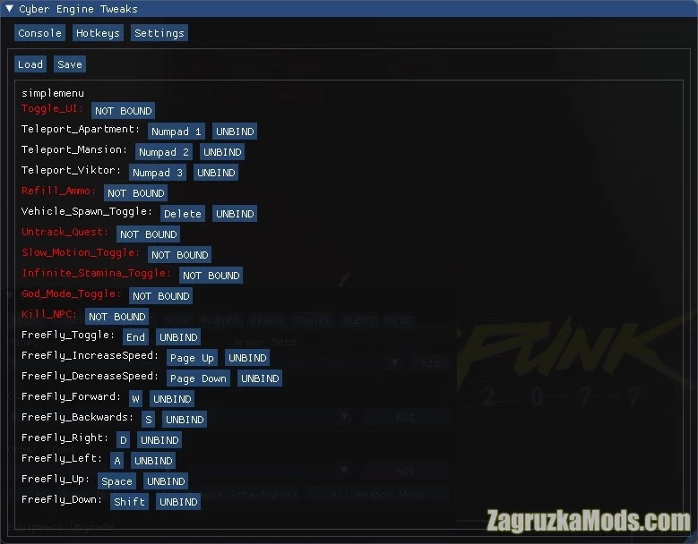 Cyber Engine Tweaks In Game Mod Manager Dofile Script Launcher At Cyberpunk 2077 Nexus Mods And Munity 