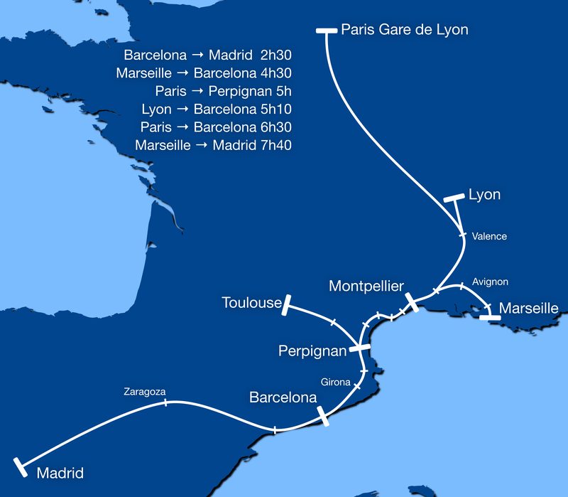 Une porte d'entrée unique vers des services jusqu'ici séparés : Overview maps of long-distance rail in Europe