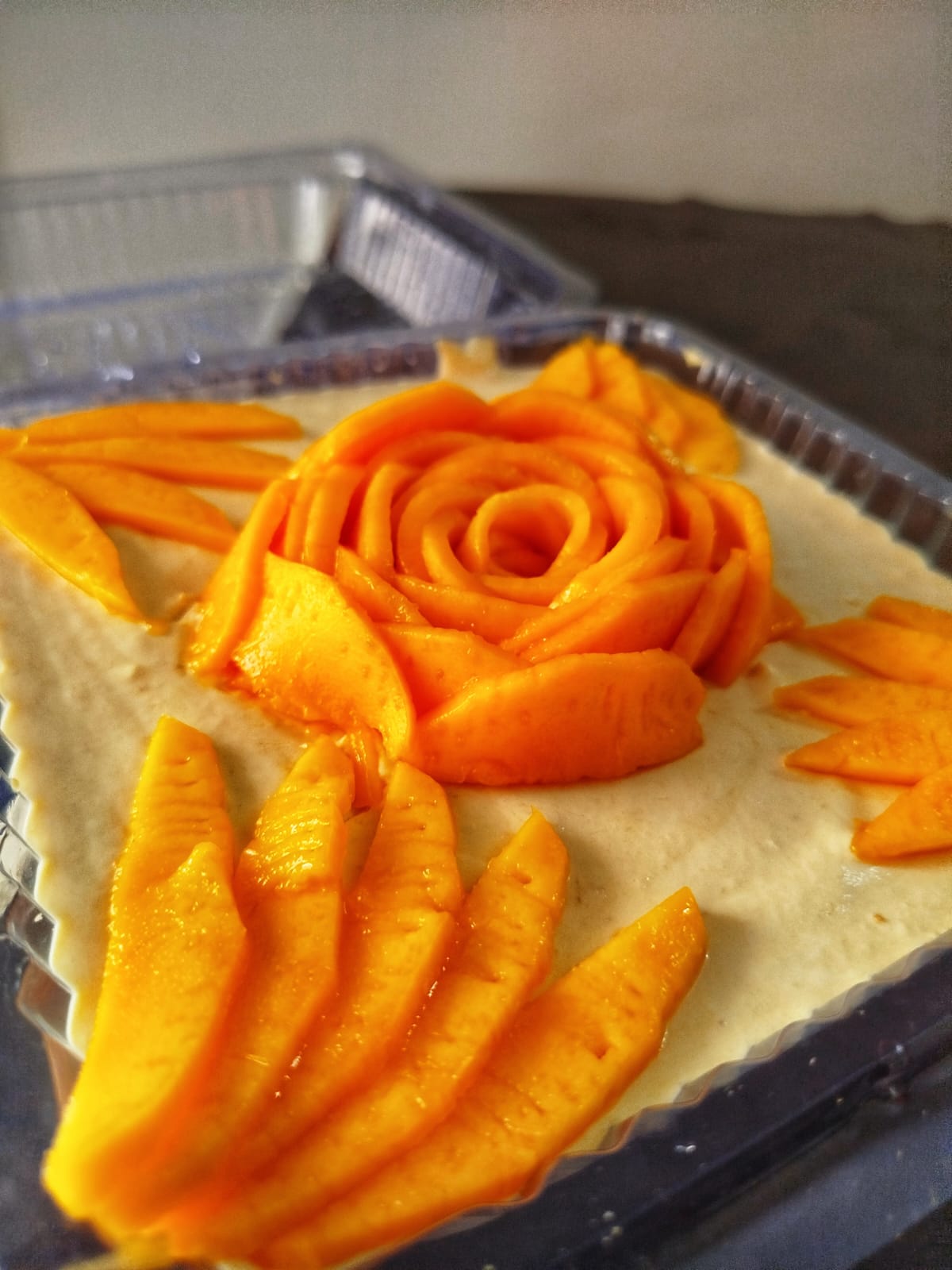 Mango Three Milk Cake in a Box
