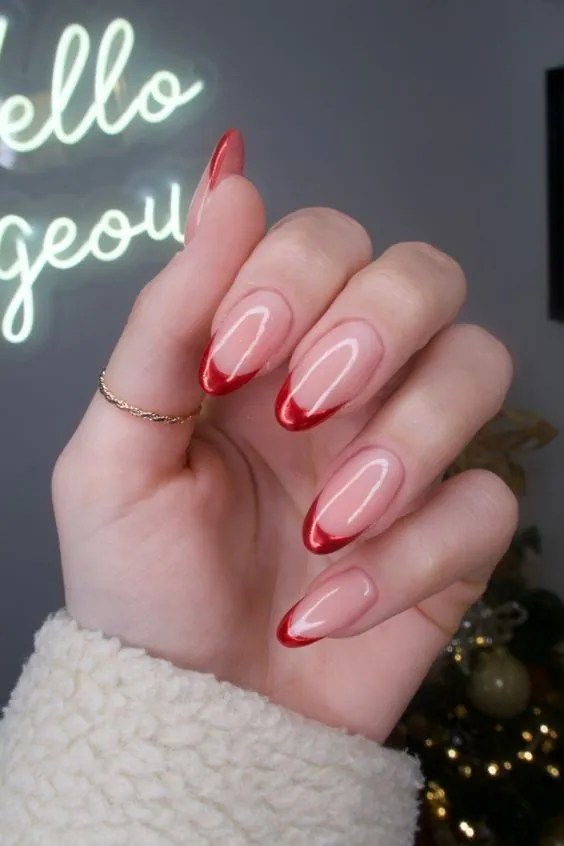 red almond nails