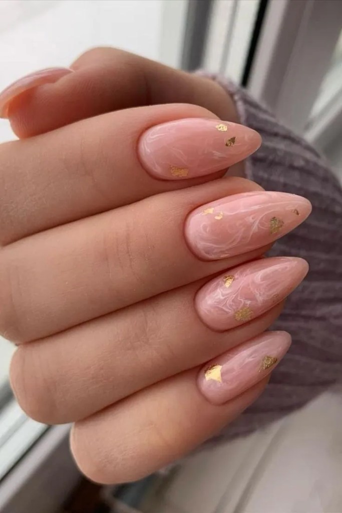 clear pink nails ideas