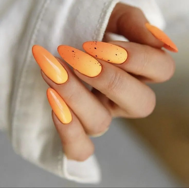 Orange Ombre Nails