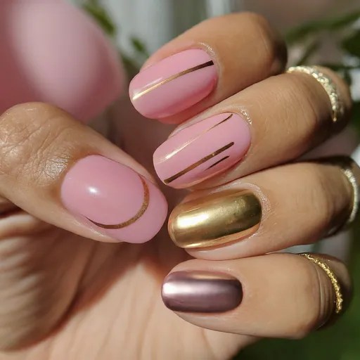 Pink Birthday Nails