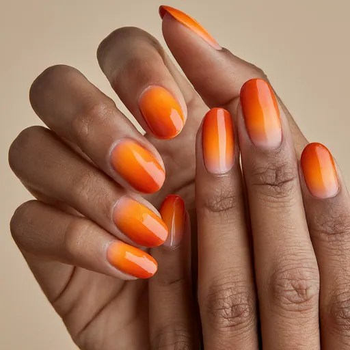 Orange Ombre Nails
