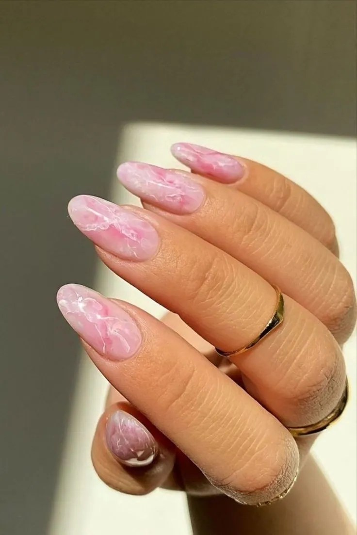 10 Stunning Pink Marble Nails Ideas to Elevate Your Style